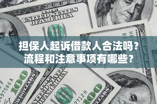济南担保人起诉借款人合法吗？流程和注意事项有哪些？