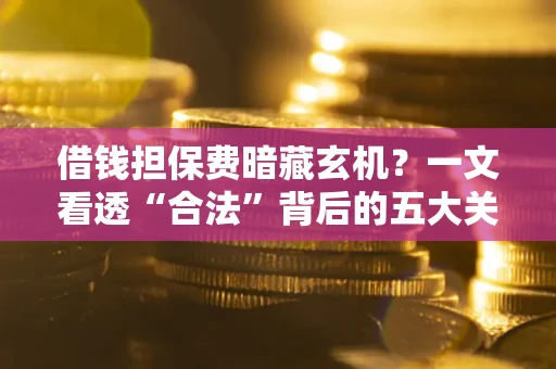 济南借钱担保费暗藏玄机？一文看透“合法”背后的五大关键陷阱