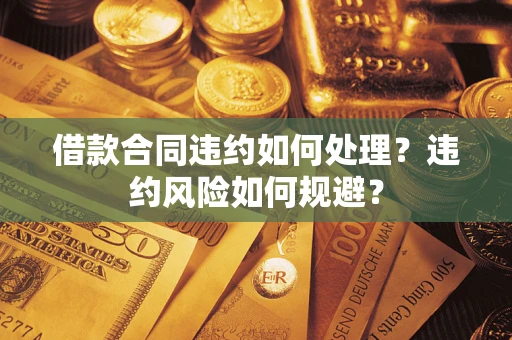 济南借款合同违约如何处理？违约风险如何规避？