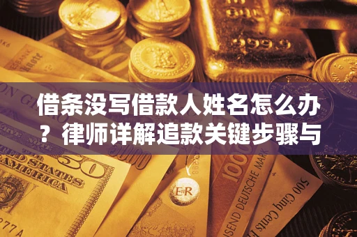 济南借条没写借款人姓名怎么办？律师详解追款关键步骤与证据链构建