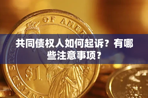 济南共同债权人如何起诉？有哪些注意事项？