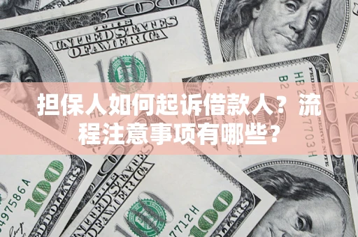 济南担保人如何起诉借款人？流程注意事项有哪些？